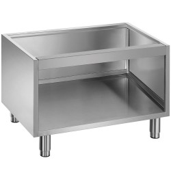 Soubassement ouvert, sur pieds inox réglable 800x595xh600