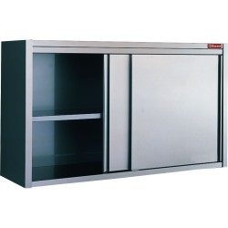 Armoire murale inox avec portes coulissantes lux line 1200x400xh600 armoires murales inox portes coulissantes