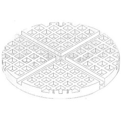 Gaufrier électrique pour 4 éventails gaufrés