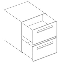 Option: tiroir double 1/2 x 2, réserve réfrigérée Metrika Line