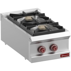 Cuisinière gaz 2 feux vifs à poser - 400x700(730)x250/320 mm