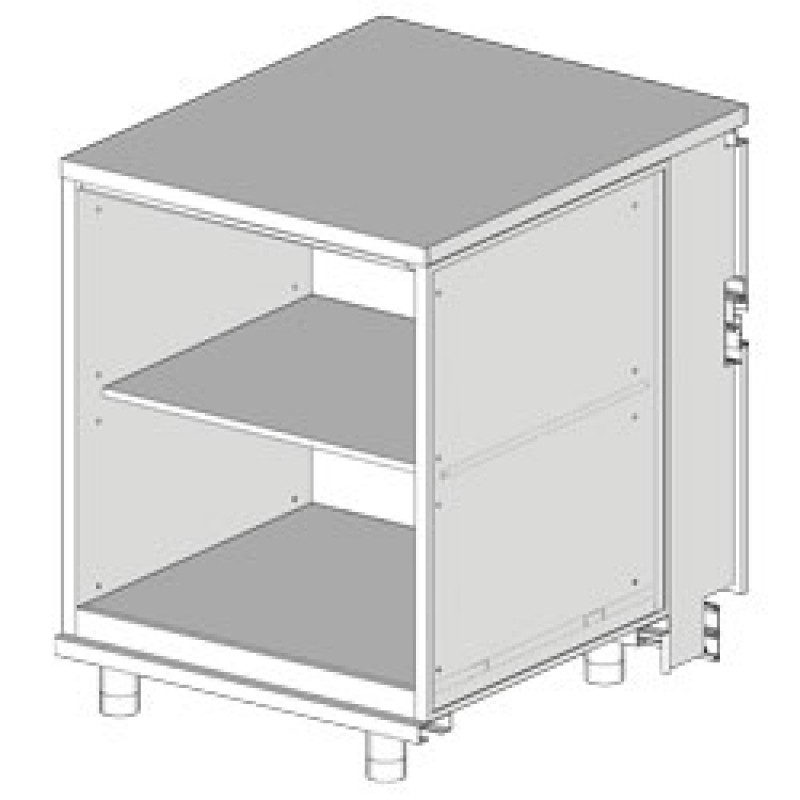 Comptoir neutre - caisse Metrika Line dimension : 700x890(670)xh950