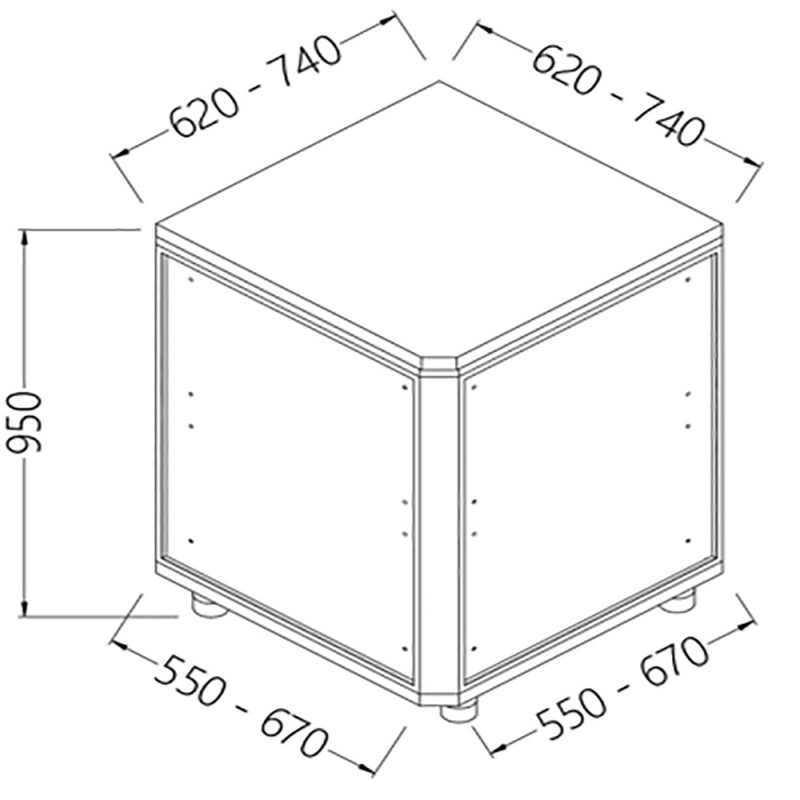 Angle arrière neutre - fermé 90°