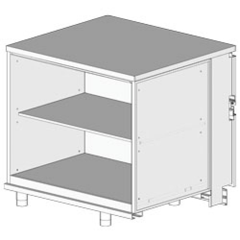 Comptoir neutre - caisse Metrika Line dimension : 1000x890(670)xh950