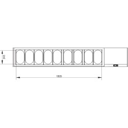 Saladette à ingrédient à poser GN 9x1/4 avec vitrine