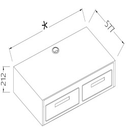 Option Plan pour machine à café avec tiroir et tiroir à marc de café MCA10X/5