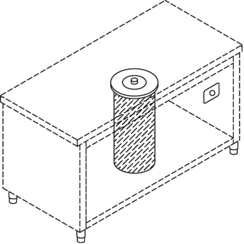 Élévateur neutre pour assiettes, capacité 50-60 options et accessoires diametre 400 mm