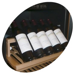 Cave à vins noir 160 L une porte vitrée +5/+18°C ventilée