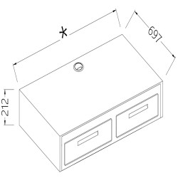 Option Plan pour machine à café avec tiroir et tiroir à marc de café MCA10X