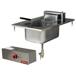 Friteuse professionnelle electrique 1 cuve 10 litres à encastrer