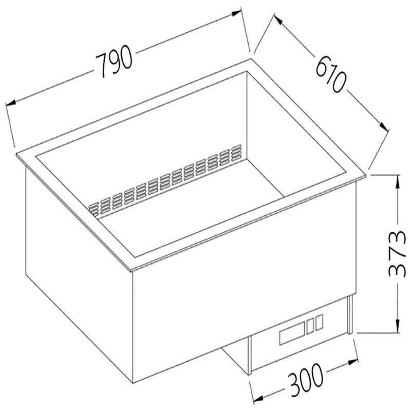 Elément bain-marie 2 GN 1/1 - à sec - ventilé