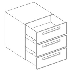 Option: tiroir triple 1/3 x 3, réserve réfrigérée Metrika Line