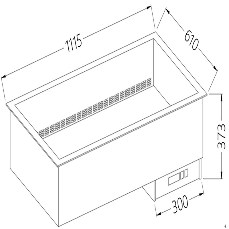 Elément bain-marie 3 GN 1/1 - à sec - ventilé