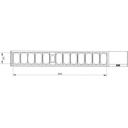 Saladette à ingrédient à poser GN 12x1/4 + GN 1x1/9 avec vitrine