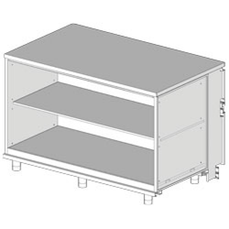 Comptoir neutre - caisse Metrika Line dimension : 1500x890(670)xh950