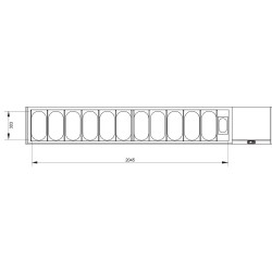 Saladette à ingrédient à poser GN 11x1/3 + GN 1x1/9 avec vitrine