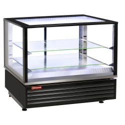 Vitrine chauffante EN ou GN, ventilée, 2 niv., noir dim. 785x675xh720