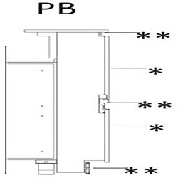 Kit de panneaux COMPTOIR AVEC TABLETTE SERVICE PB35B