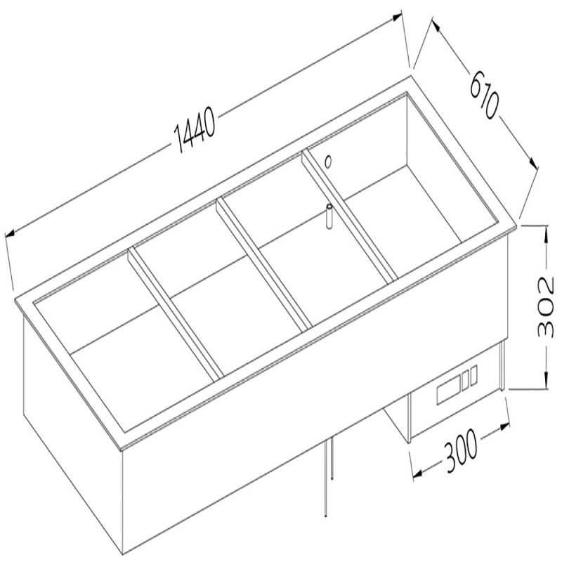 Elément bain-marie 4x GN 1/1