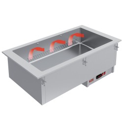 Élément bain marie 5 x GN 1/1 - à sec éléments bain-marie 1765x610xh405