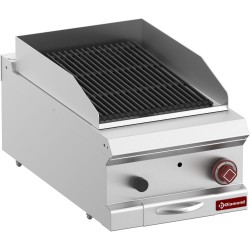 Grill pierre de lave, module 1/2, grille-a poser - 400x700(730)xh250/320 mm