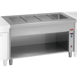 Élément bain-marie sur meuble ouvert 2 x GN 1/1 éléments bain-marie 750x800xh900