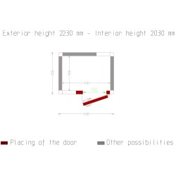 Chambre froide avec isolation 100 mm et dimensions extérieures 1630x1230x2230 mm