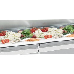 Table réfrigérée 2 portes 260 L avec saladette réfrigérée