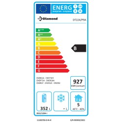 Desserte réfrigérée 4 portes avec dosseret 550 L positive