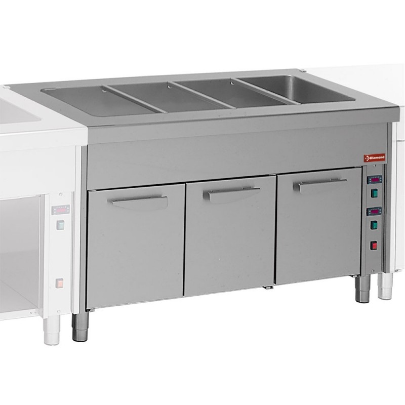 Élément bain-marie sans armoire chauffant 2 x GN 1/1 éléments bain-marie 750x800xh900