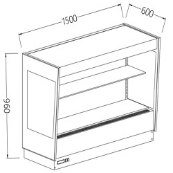 Option Meuble haut réfrigéré ventilé PR15