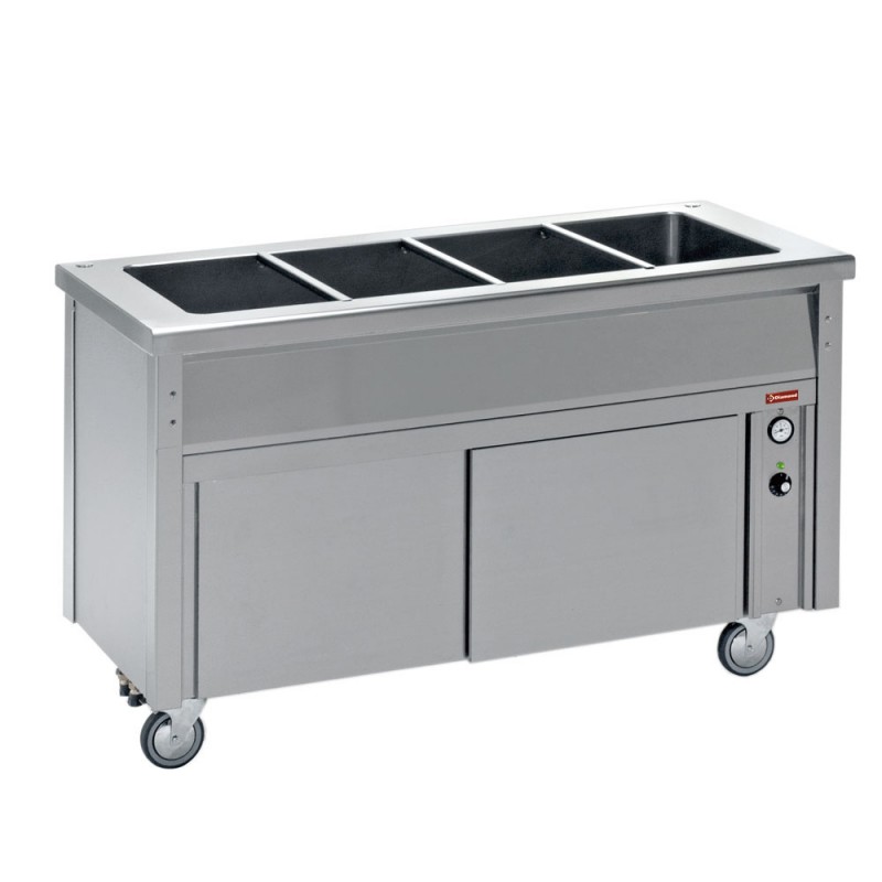 Élément bain marie sur armoire neutre 4 GN 1/1 éléments bain-marie 1500x700xh900