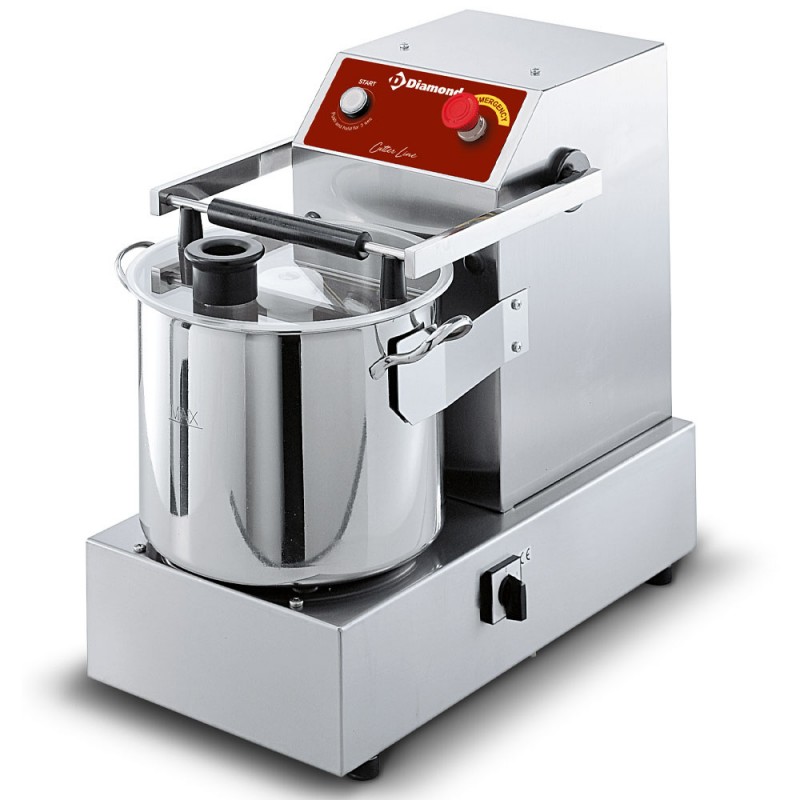 Cutter inox, 15 litres, de table, 2 vitesses cutters 380x610xh530/700