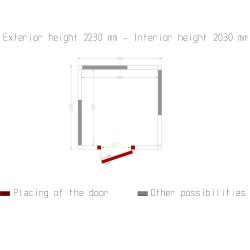 Chambre ISO 100 dim int 2030x2030x2030 mm (8,37 m³)