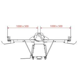 Laminoir à bande boulangerie, sur socle , 500x1000 mm