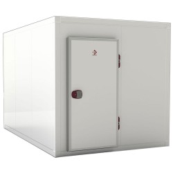 Chambre froide 2 zones avec isolation 100 mm et dimensions extérieures 2430x3560x2430 mm