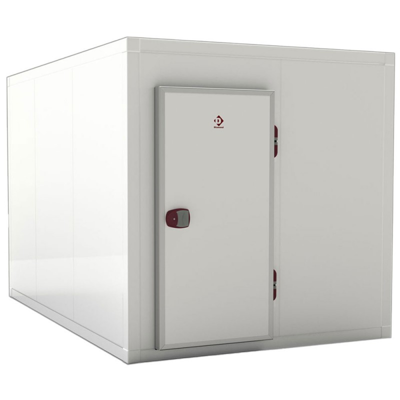 Chambre froide 2 zones avec isolation 100 mm et dimensions extérieures 2430x4760x2430 mm