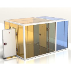 Chambre froide 2 zones avec isolation 100 mm et dimensions extérieures 3030x4760x2430 mm