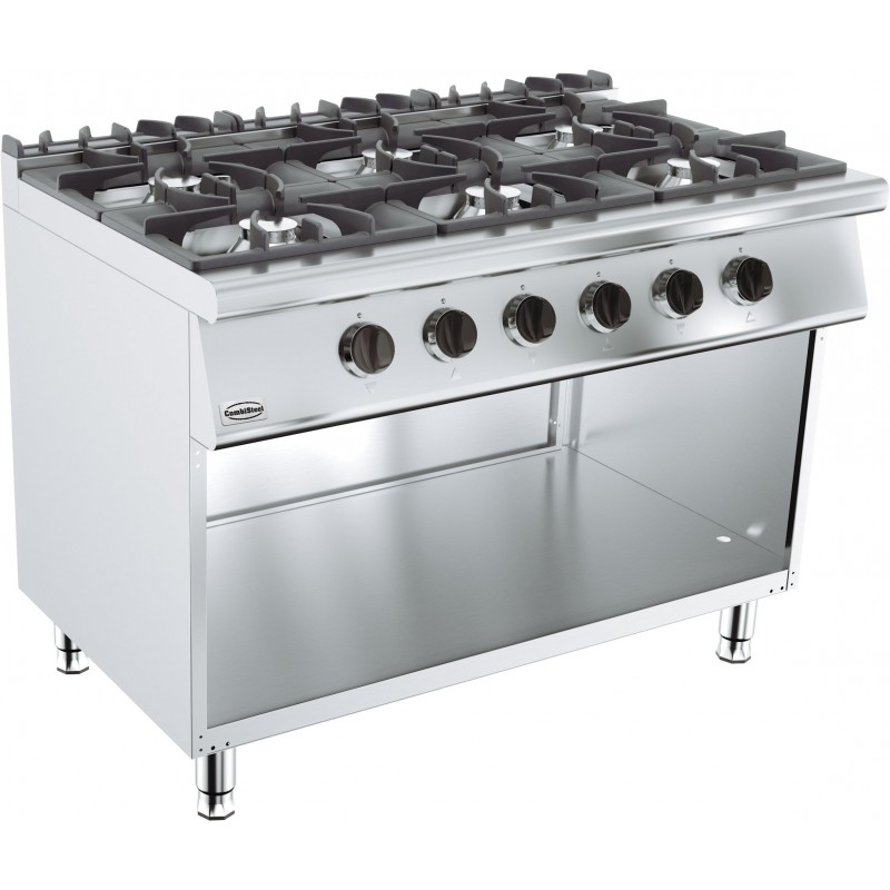 BASE 700 CUISINIERE A GAZ 6 BR. - 1200x700x900 mm