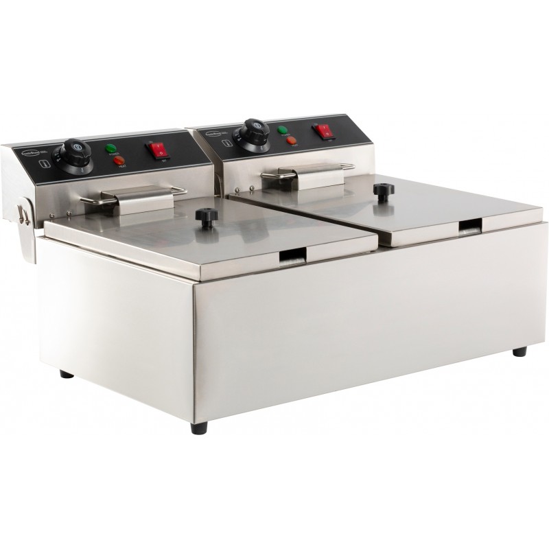 FRITEUSE POSABLE ÉLECTRIQUE 2X6 L - 590x440x290 mm