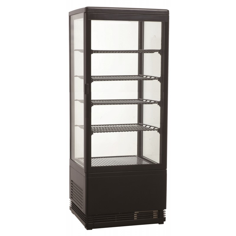 VITRINE RÉFRIGÉRATÉE 98L NOIR - 428x386x1110 mm