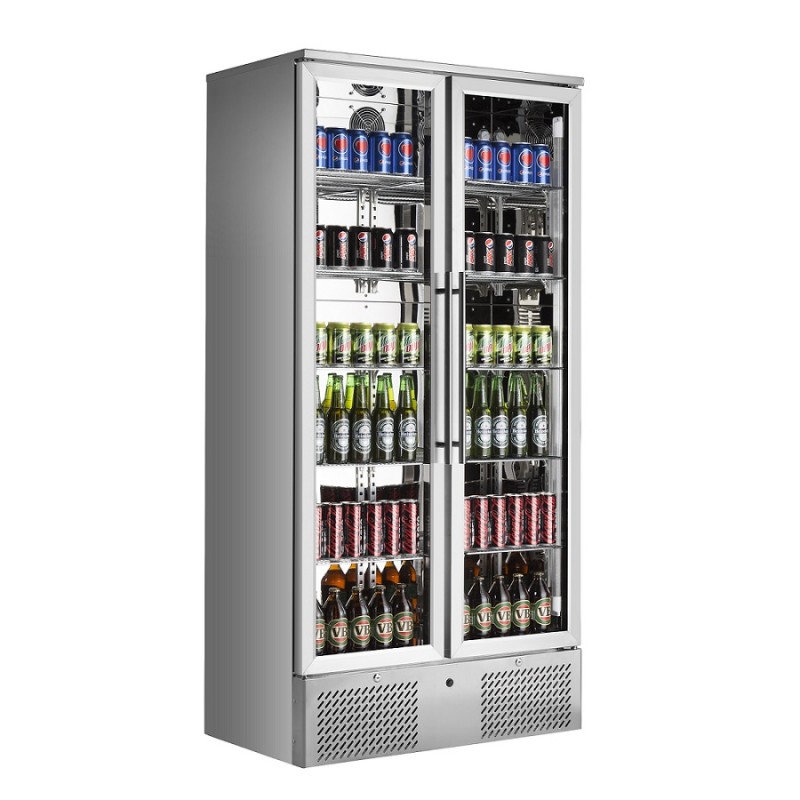 RÉFRIGÉRATEUR DE BAR HAUTE 458 L INOX - 900x515x1820 mm