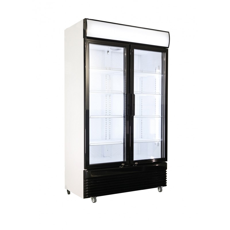 RÉFRIGÉRATEUR 2 PORTES EN VERRE BEZ-750 GD - 1120x610x1965 mm