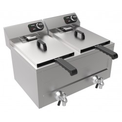 FRITEUSE POSABLE ÉLECTRIQUE 2X8L 2X3KW - 620x545x305 mm