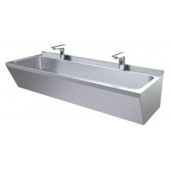 LAVABO DOUBLE EN ACIER INOX 1200X425X165MM - 1200x425x165 mm