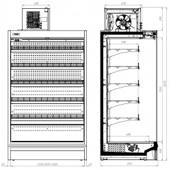 CHAMBRE FROIDE MURALE MAX 6.0 - REMOTE - 1875x975x2210 mm