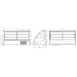 VITRINE RÉFRIGÉRÉE 201L - 1217x590x685 mm