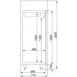 RÉFRIGÉRATEUR EN ACIER INOX 1200 LTR - 1400x700x2050 mm