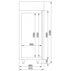 RÉFRIGÉRATEUR PÂTISSERIE MONOBLOCK - 800x910x2080 mm