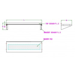 300 ÉTAGÈRE MURALES EN INOX 800 INCL. CONSOLES - 800x300x190 mm